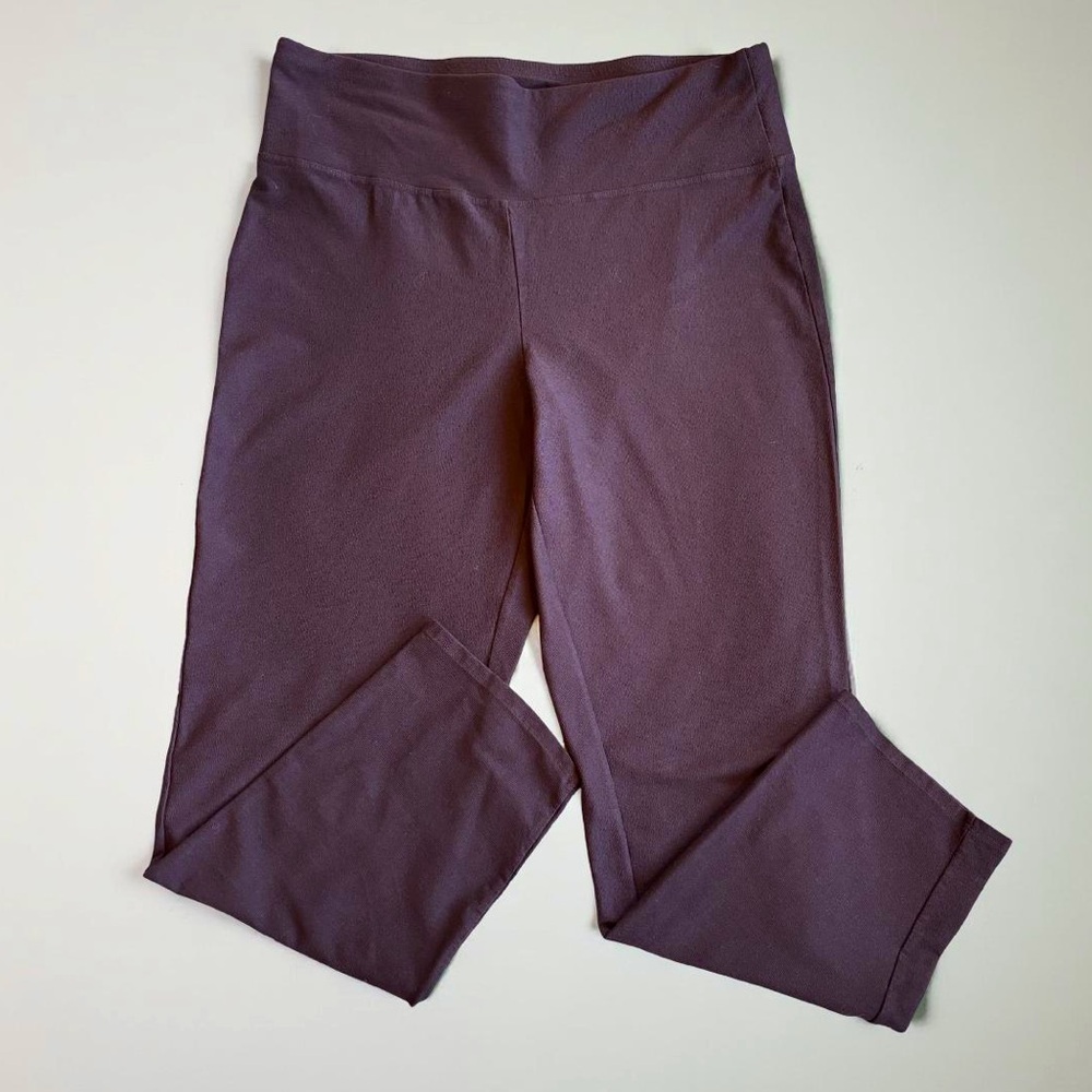 Eileen Fisher Women's Burgundy Brown Leggings Medium